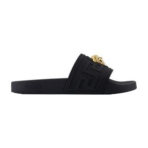 Slides Fabric - Versace - Synthetic - Black
